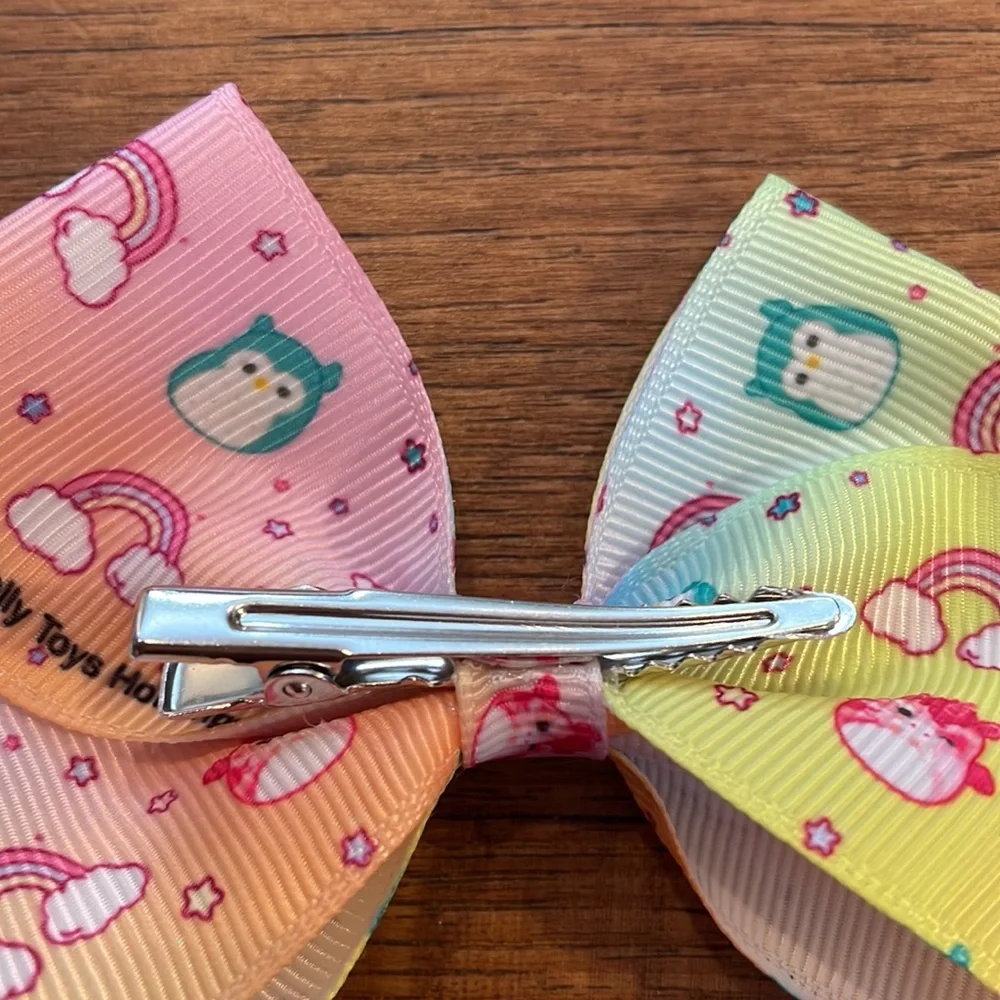 Squishmallow Girls Hair Bow - Alligator Clip - Girls Hair Bow